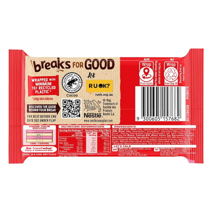 Nestlé Kit Kat Chocolate Bar Neapolitan 42g