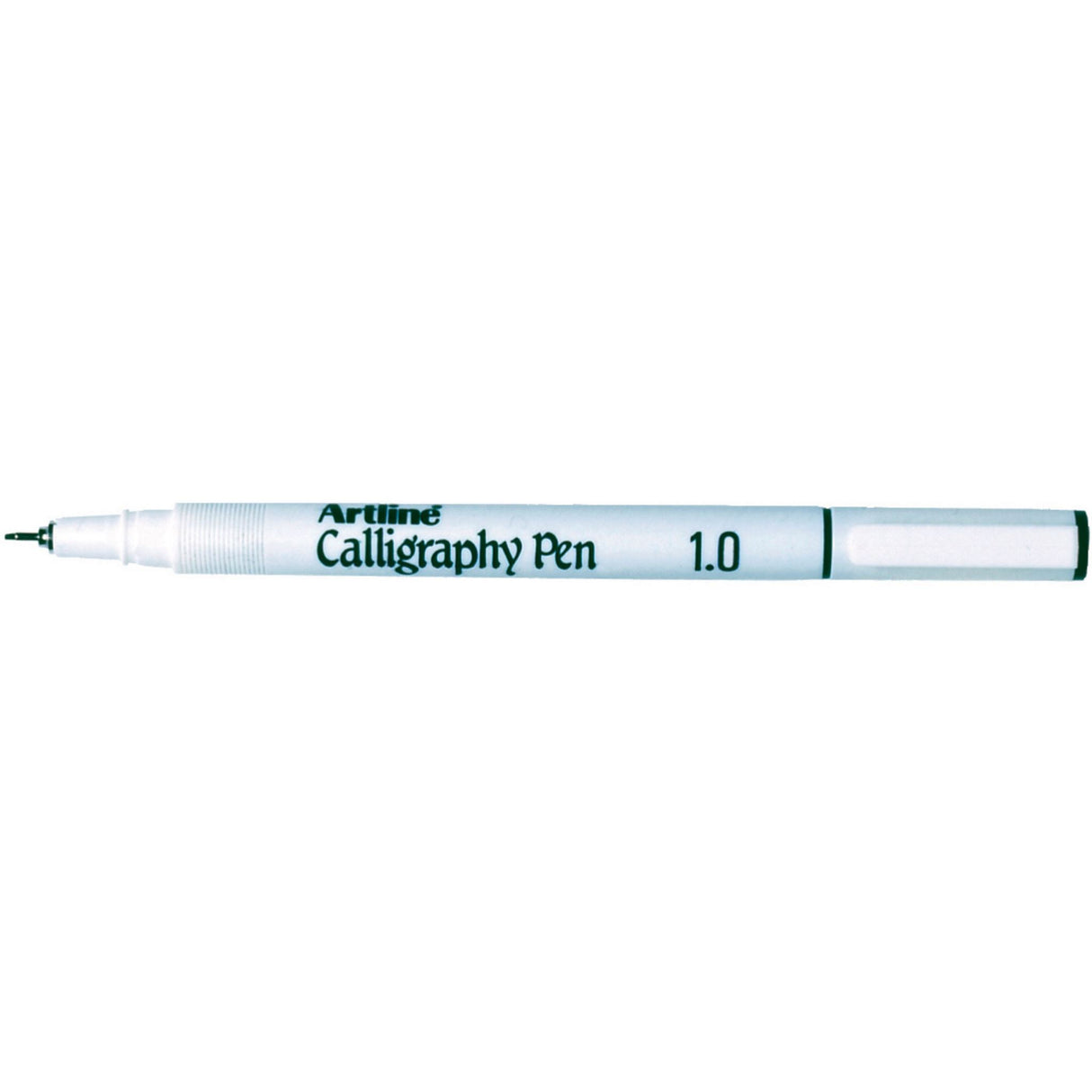 Set of 12 Artline 241 calligraphy pens with 1mm nib, perfect for elegant lettering and illustrations in black ink.