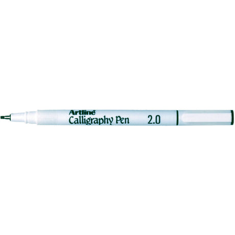 12-pack of Artline 242 2mm black calligraphy pens, featuring precision nibs and fade-proof, water-resistant ink.