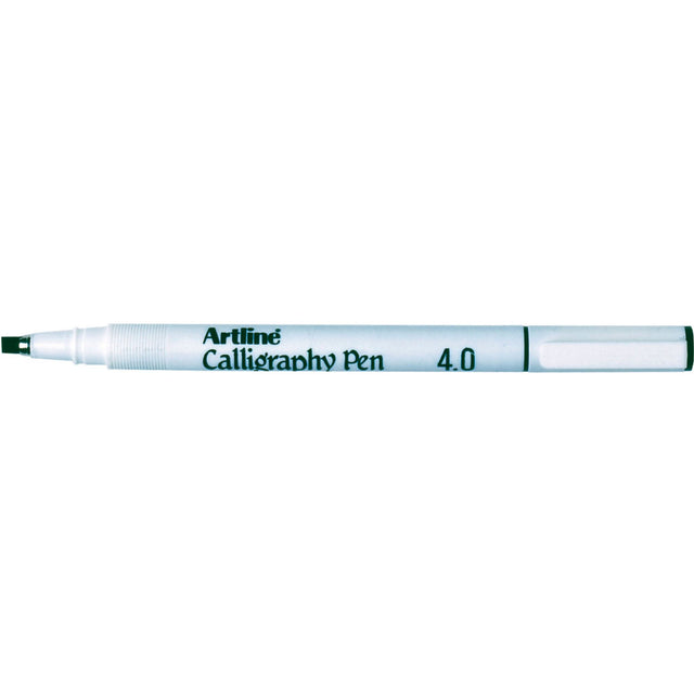 Set of 12 Artline 244 Calligraphy Pens with 4mm nib, featuring water-resistant black ink for elegant lettering and illustrations.