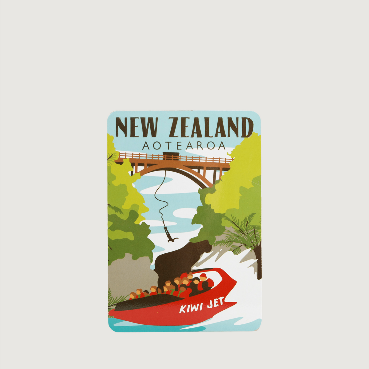 Moana Road - NZ Metal Postcards - Southern Jet Boat - Pack of 6