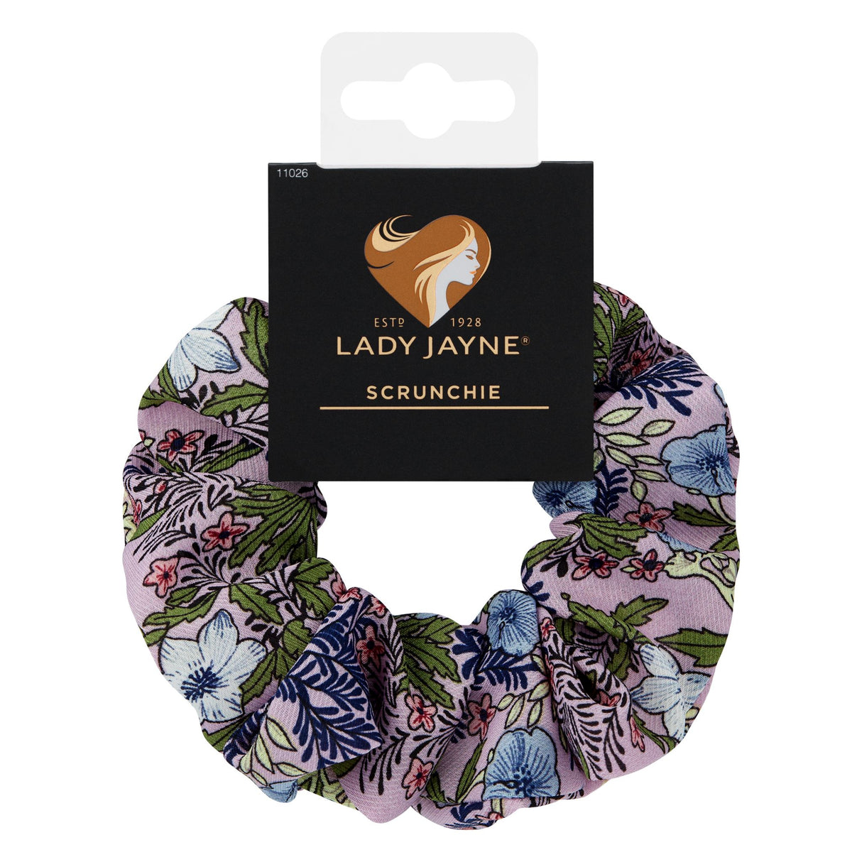 Lady Jayne Satin Scrunchie in luxurious satin, perfect for stylish updos and minimizing hair damage.