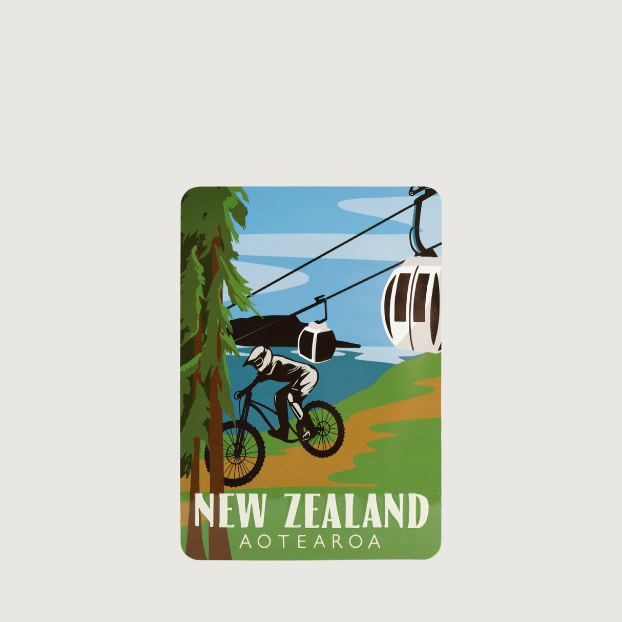 Moana Road - NZ Metal Postcards - Mountain Biking and Gondola - Pack of 6