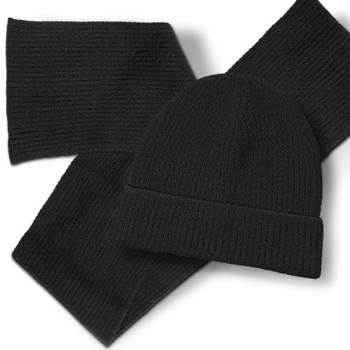 Scarf and Beanie Set - Avalanche (Black)