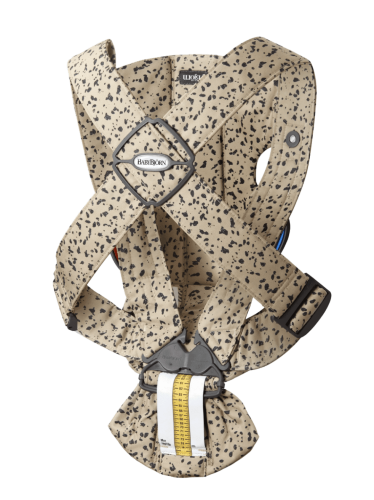 Baby Carrier - BABY BJORN Mini Woven (Beige/Dark Grey Print)