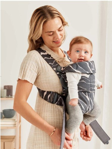 Baby Carrier - BABY BJORN MINI Cotton (Anthracite/Landscape)
