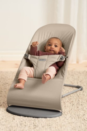 BABY BJORN BOUNCER SOFT WOVEN/JERSEY SAND GREY