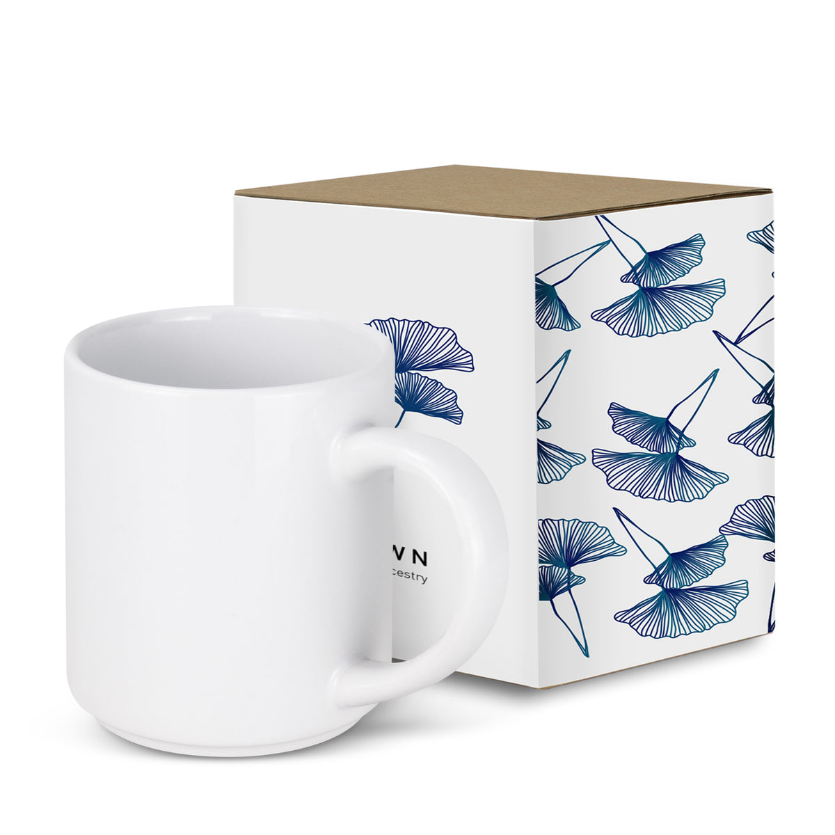 Stackable Ceramic Coffee Mug 375ml Neva White - Pack of 24