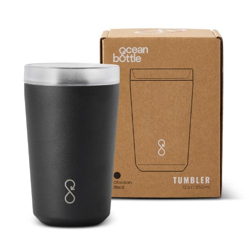Bottle Vacuum Tumbler - Ocean (Obsidian Black)