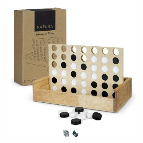 Wooden Four in a Row Game - NATURA Quattro (Natural)