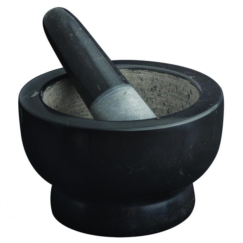 Avanti Marble Footed Mortar & Pestle Black