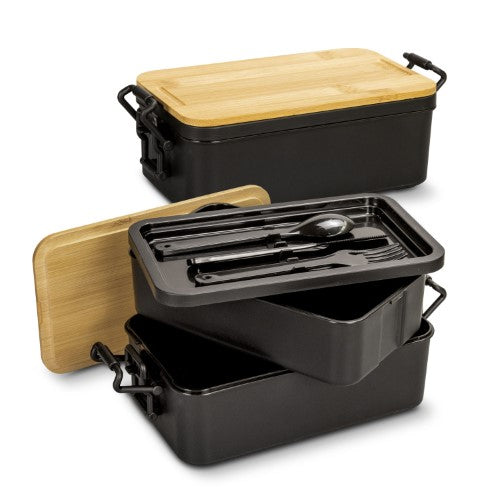 Expandable Lunch Box - Luncheon (Natural/Black)