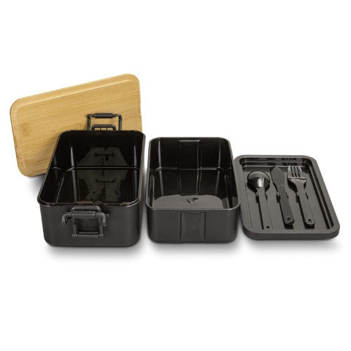 Expandable Lunch Box - Luncheon (Natural/Black)