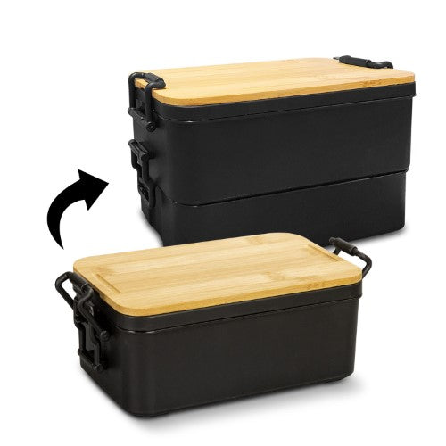 Expandable Lunch Box - Luncheon (Natural/Black)