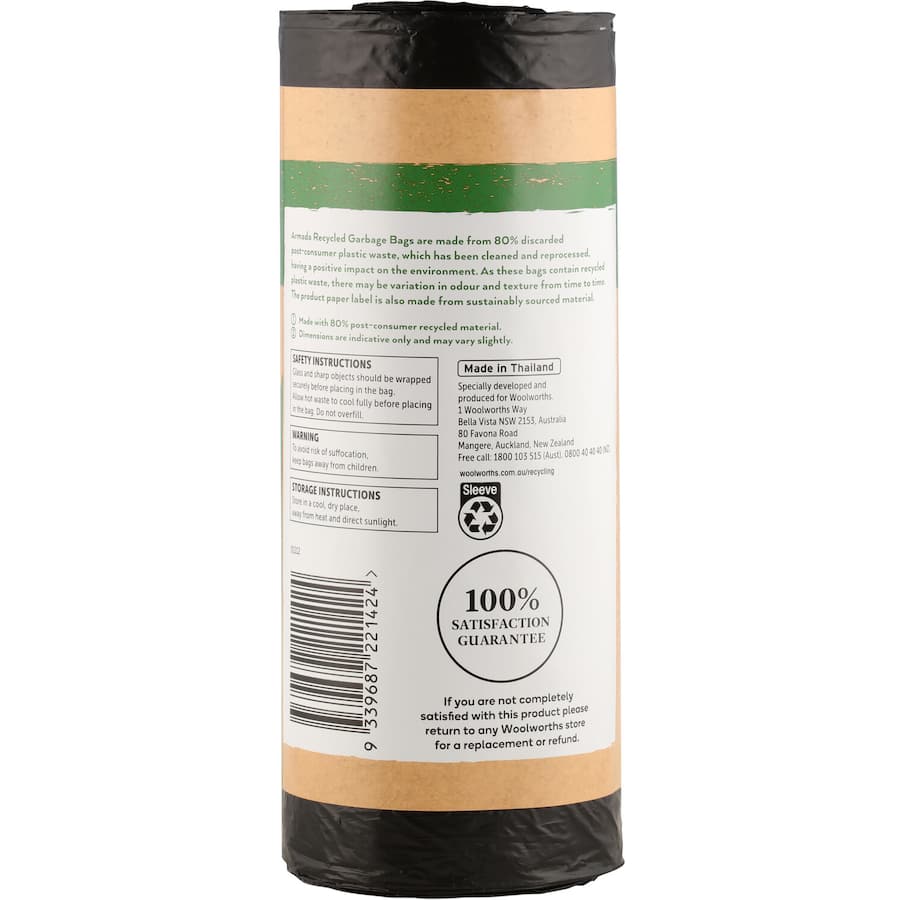 Armada Recycled Rubbish Bags Roll 20pack