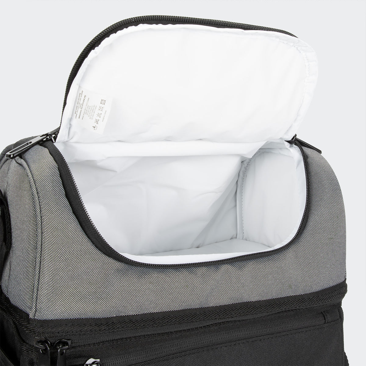 Insulated Dual Compartment Lunch Cooler Bag 14L Trades Grey & Black