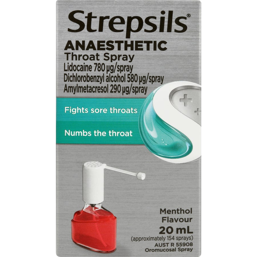 Strepsils Plus Anaesthetic Throat Spry Menthol Flavour 20mL