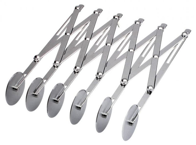 Chef Inox Dough Divider with 7 wheels, made of durable stainless steel for precise and uniform cutting of baked goods.