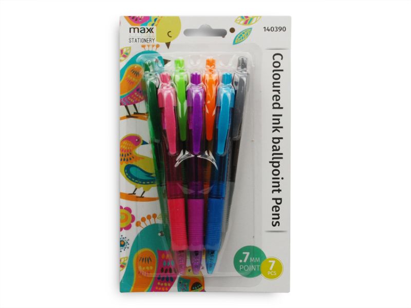 Ballpoint Pen - Colored Ink 7pk (25 Packs)
