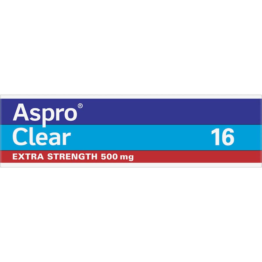 Aspro Extra Strength Pain Relief Aspirin Soluble Effervescent Pack 16 tabLets
