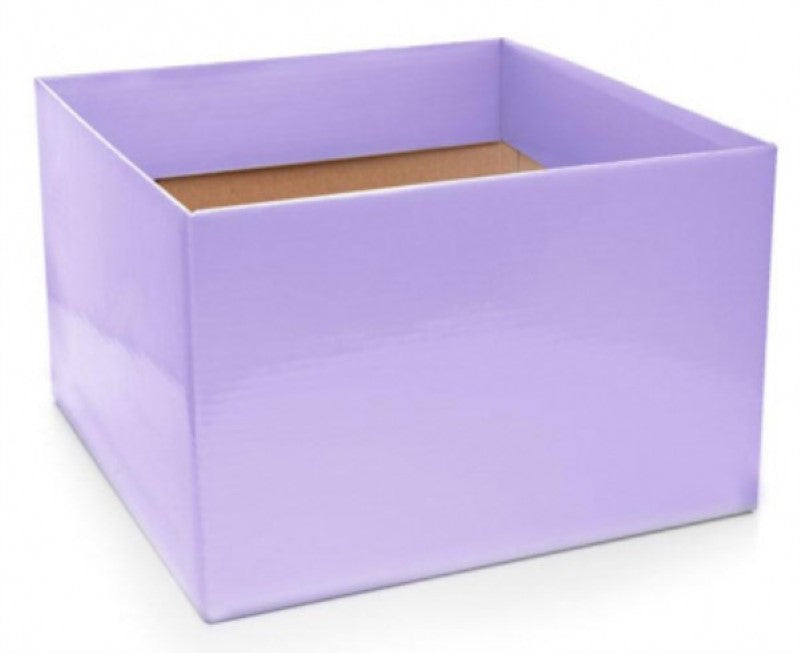 Pack of 10 large lavender posy boxes, perfect for elegant floral arrangements and gift presentations.