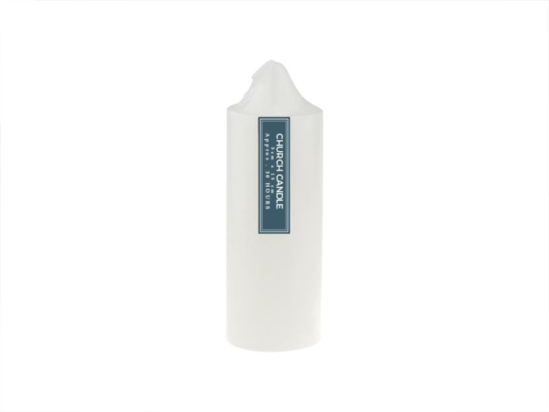 Church Candle - White 15cm (48 Units)
