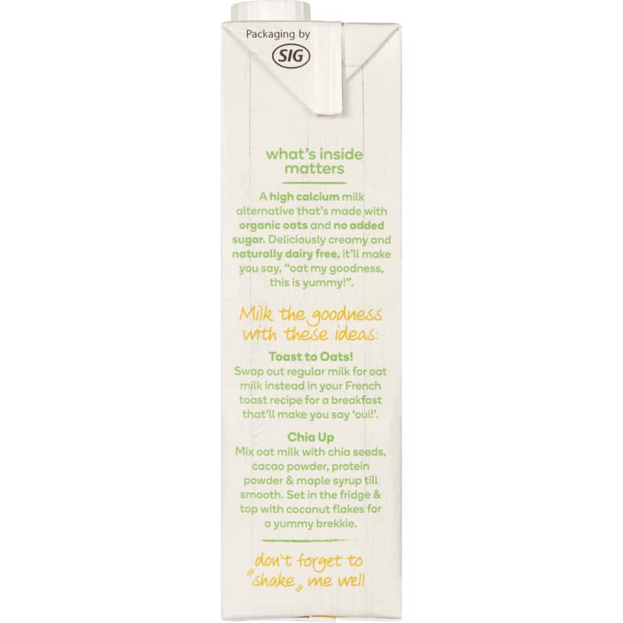 Macro Organic Oat Milk Unsweetened 1L