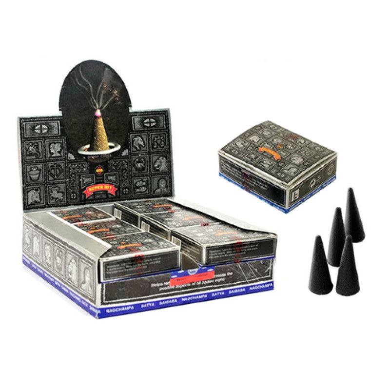 Satya Super Hit Perfumed Dhoop Cone 12's - Pack of 12