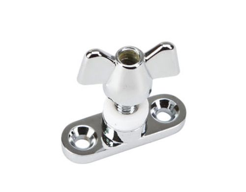 Wingnut and Base for Quadrant Stay - Chrome Plated