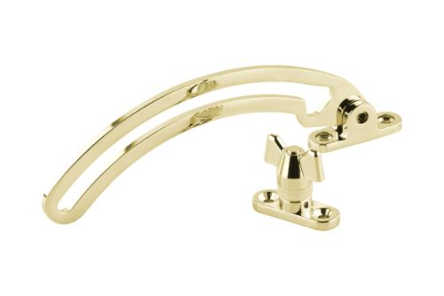 Quadrant Stay - Top Hung Window - Brass Plated