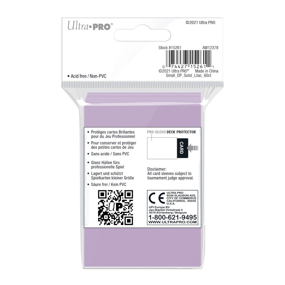 Ultra Pro: UP15261 PRO-Gloss 60ct Small Deck Protector sleeves: Lilac