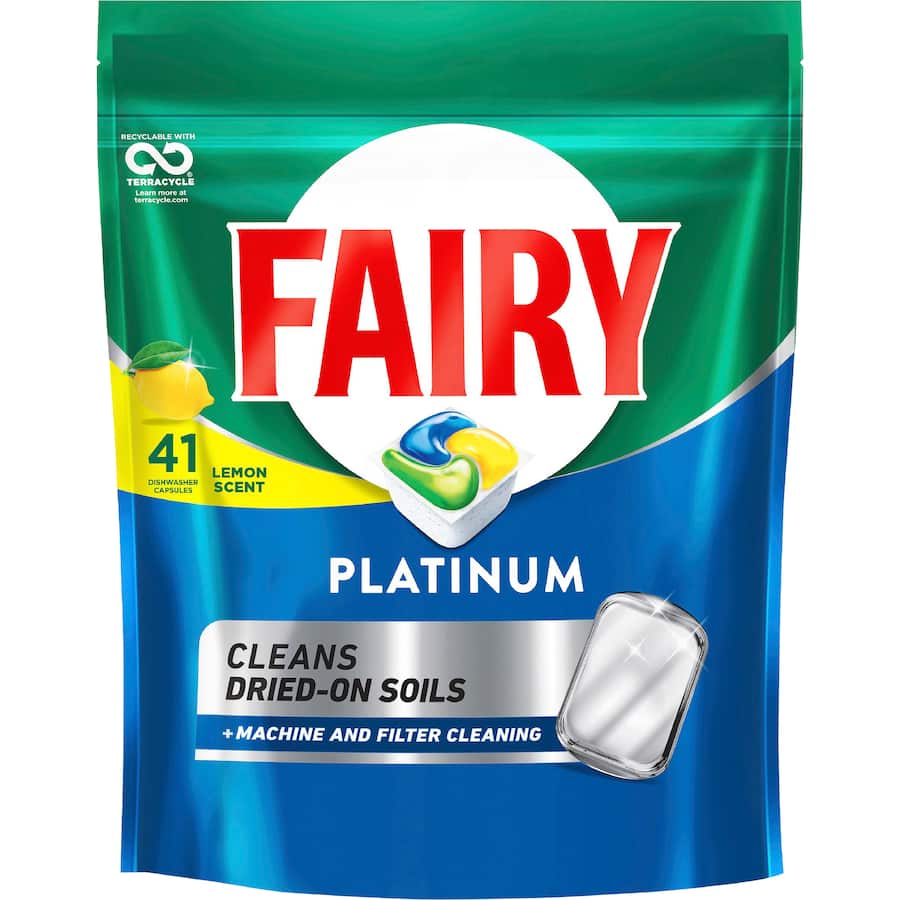 Fairy Platinum Dishwasher Capsules Lemon 41pack