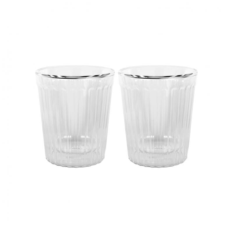 Avanti Rigato Double Wall Glass Set Of 2 | 80ml