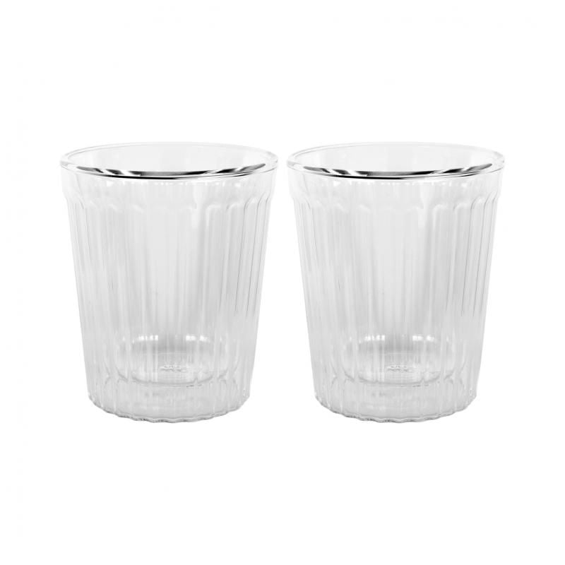 Avanti Rigato Double Wall Glass Set Of 2 | 250ml