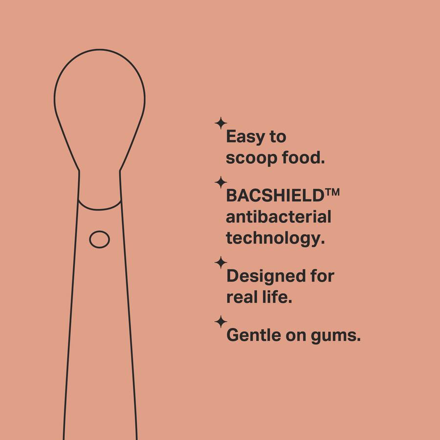 Tommee Tippee Easigrab Baby Spoon Antibacterial Self-feeding 6m - 5 pack