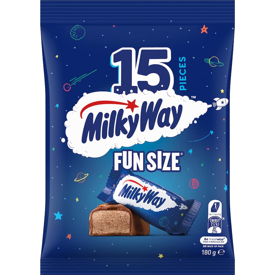 Milkyway Chocolate Bars Fun Size 180g bag 15pack