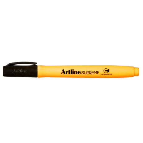 Pack of 12 Artline Supreme Orange Highlighters with ergonomic design and versatile chisel nib for precise highlighting.