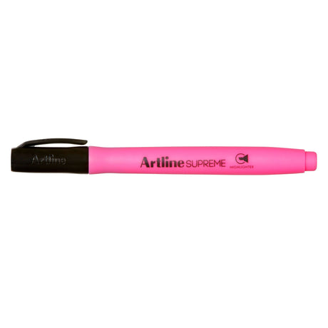 Set of 12 pink highlighters with ergonomic design, chisel nib for versatile highlighting, ideal for notes and creative projects.