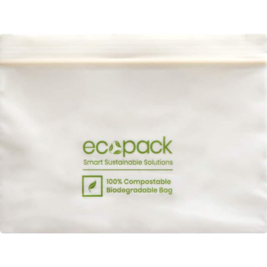Ecopack Compostable Snack Bags Resealable 20pack
