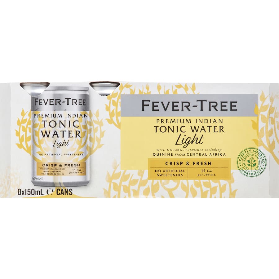 Fever Tree Light Tonic Water Cans 8 x 150mL