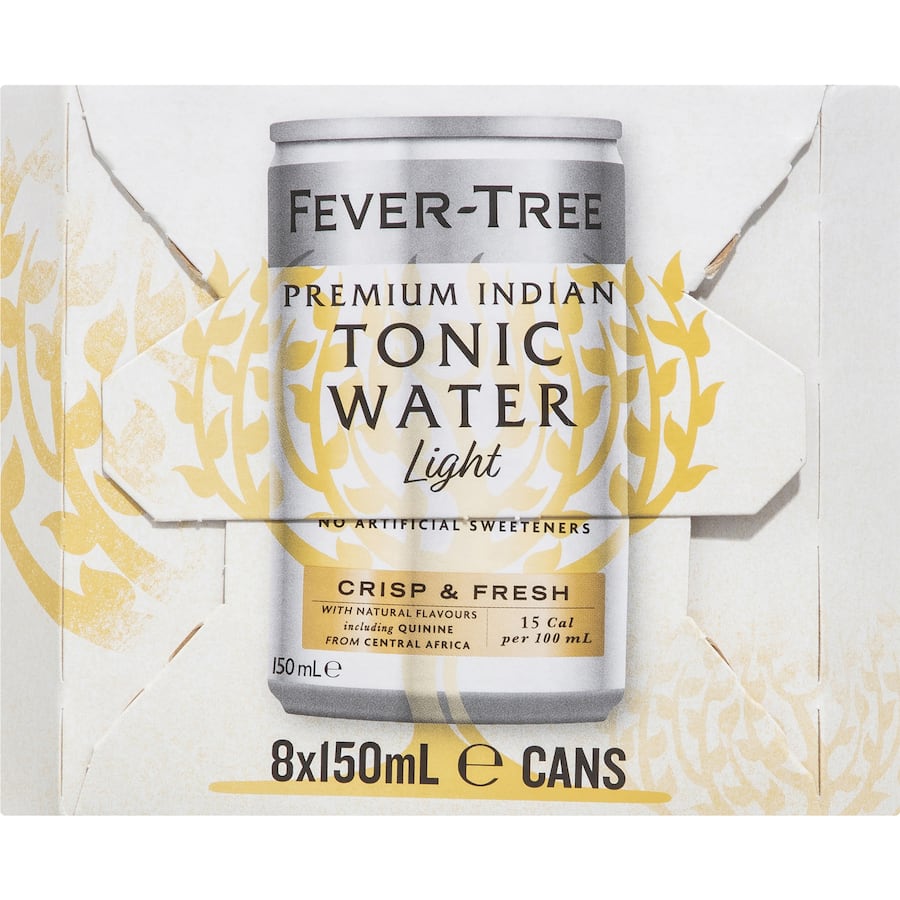 Fever Tree Light Tonic Water Cans 8 x 150mL