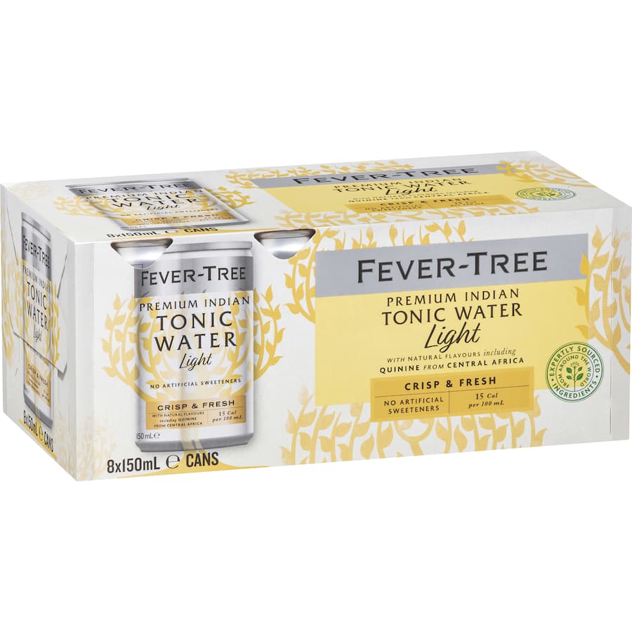 Fever Tree Light Tonic Water Cans 8 x 150mL