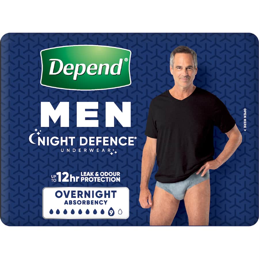 Depend Real Fit Underwear Night Defence Large 8 pack