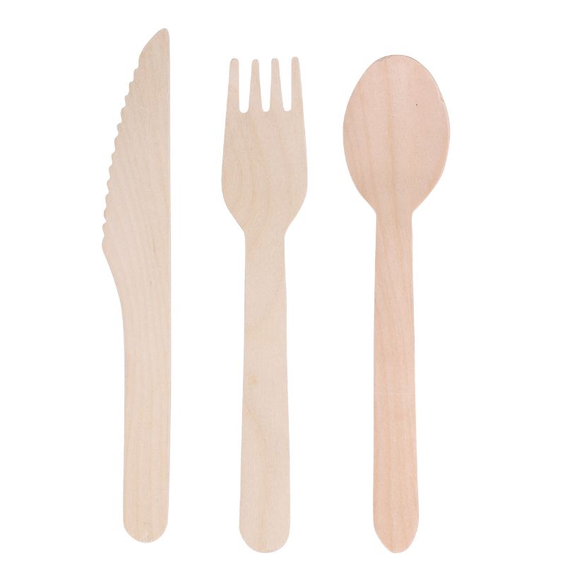 Birch Party Pack - 18 Piece Set (6 X Knives, 6 X Spoons, 6 X Forks)