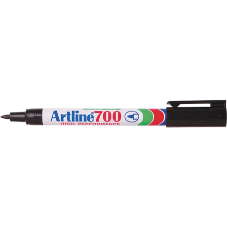 Artline 700 Permanent Marker 0.7mm, black, 12-pack for versatile, instant-drying marking on various surfaces.