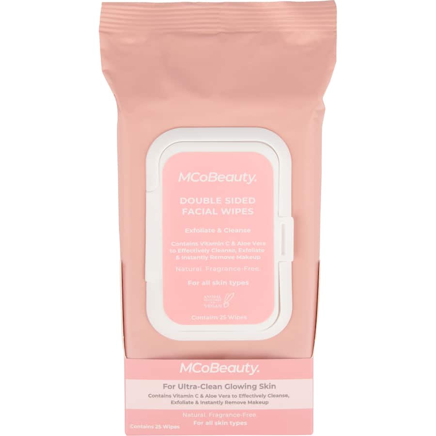 Mcobeauty Facial Wipes Double Sided 25pack