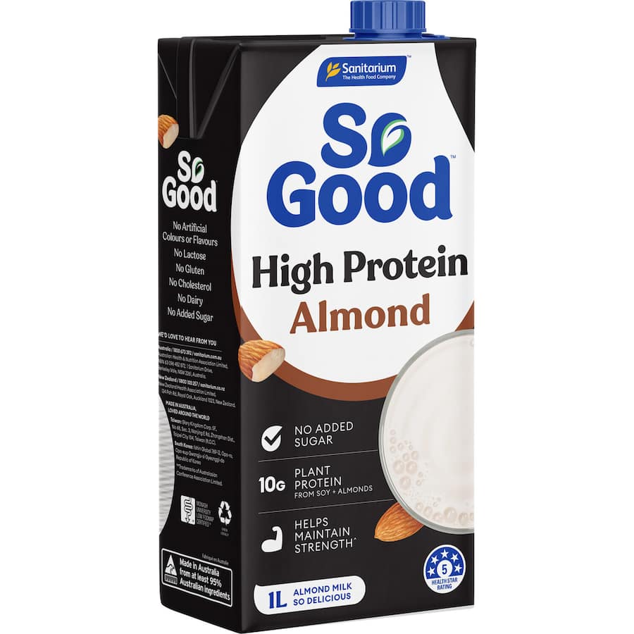 So Good Almond Milk High Protein Carton 1L