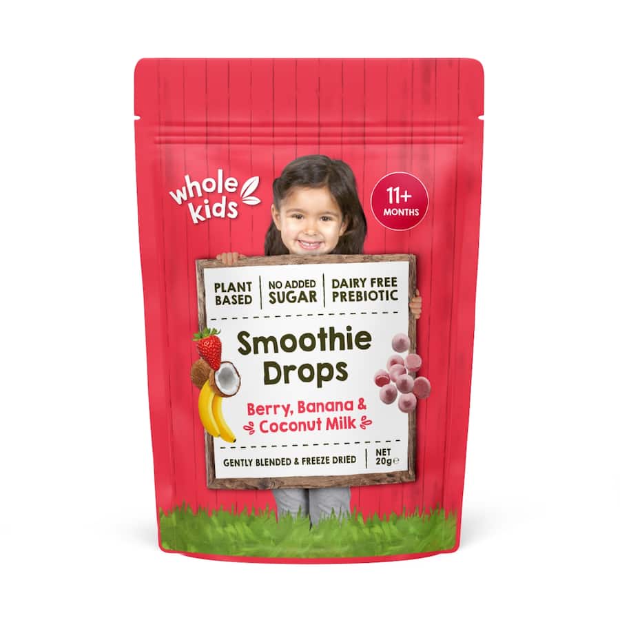 Whole Kids Organic Smoothie Drops Berry, Banana & Coconut Milk - 20g