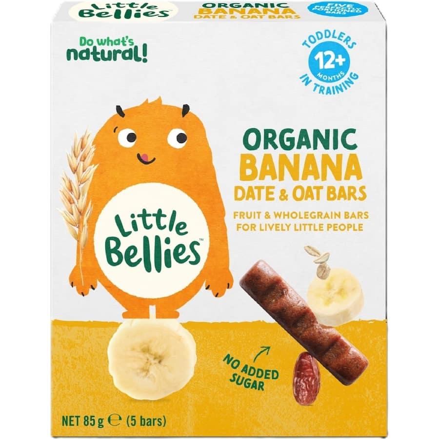 Little Bellies Organic Snack Bars Banana Date & Oat 85g