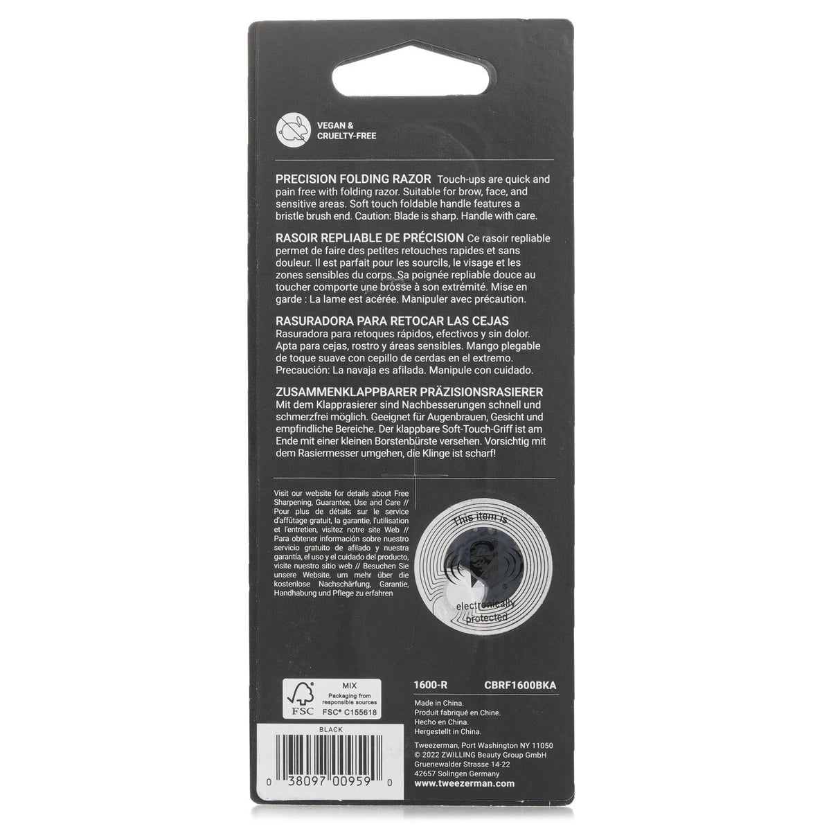 Tweezerman Precision Folding Brow Razor - Lavendar -